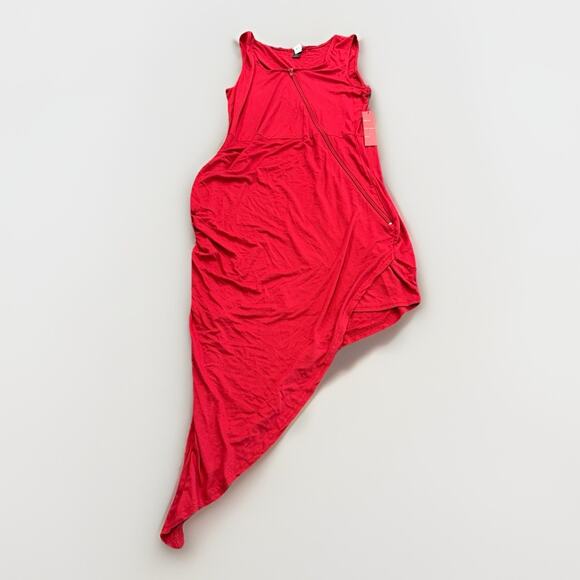 Hot Kiss Womens Red Solid Side Dress Size 2X NWT NEW Style# RFD2411REDX - Picture 1 of 9